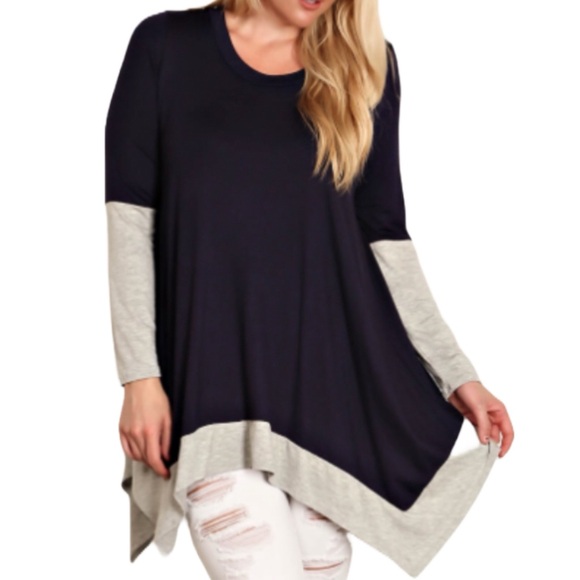 MOA USA Tops - Black/Grey Tunic